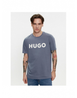 T-shirt dulivio logo bleu homme - Hugo