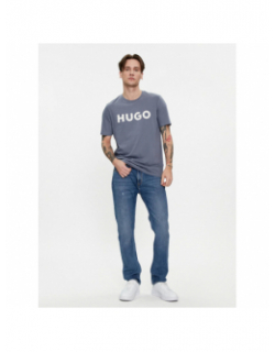 T-shirt dulivio logo bleu homme - Hugo
