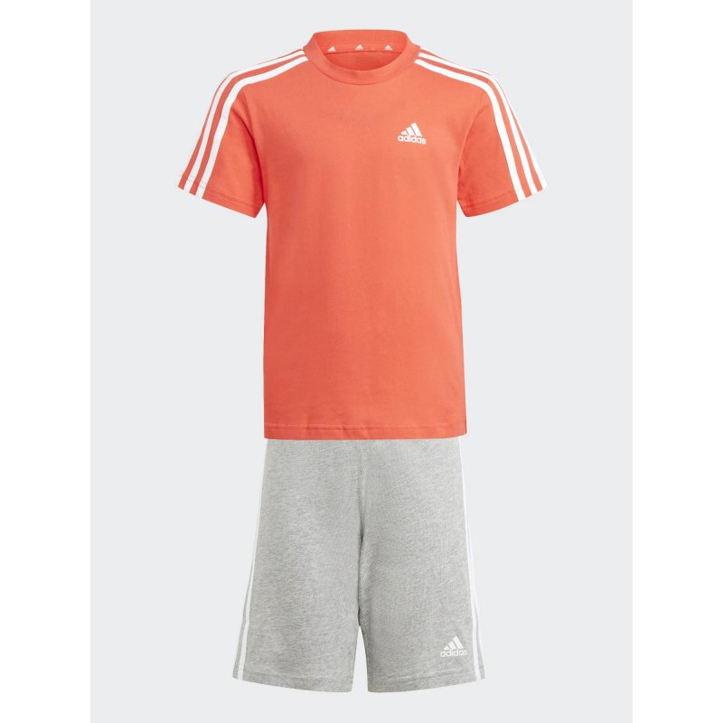 Ensemble lk 3 stripes co rouge et noir enfant - Adidas