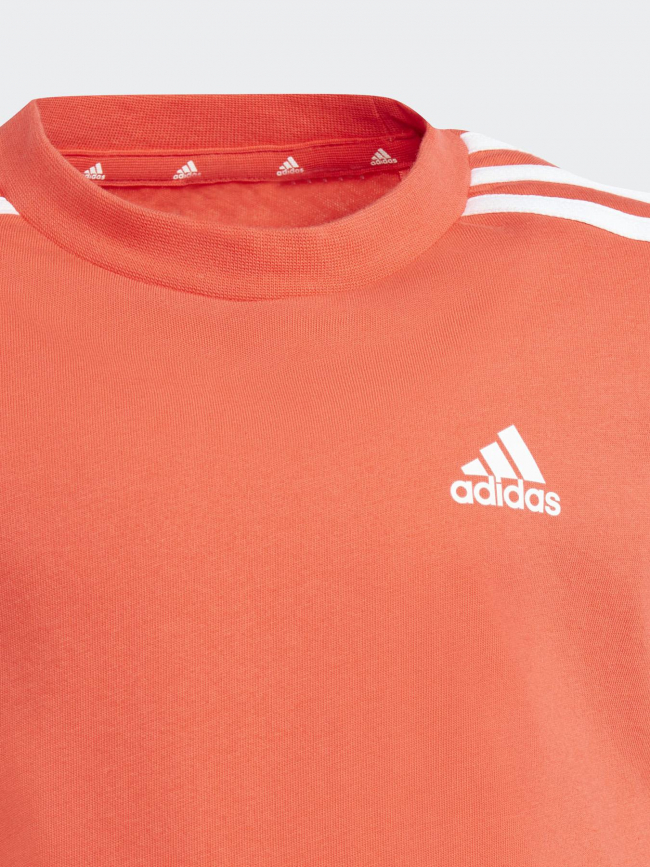 Ensemble lk 3 stripes co rouge et noir enfant - Adidas