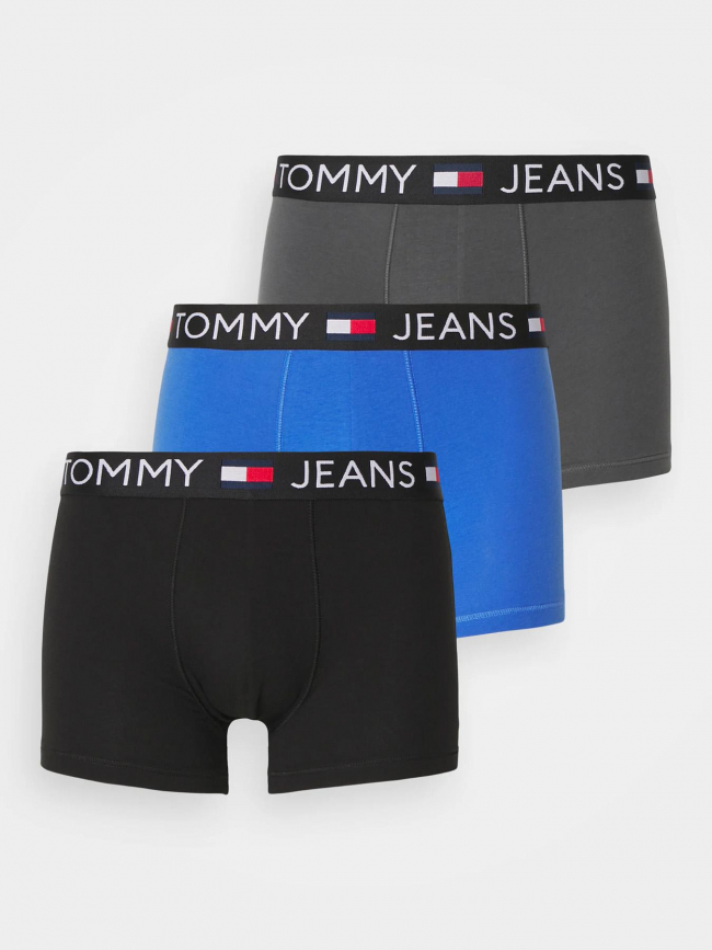 Pack 3 boxers trunks bleu gris noir homme - Tommy Jeans