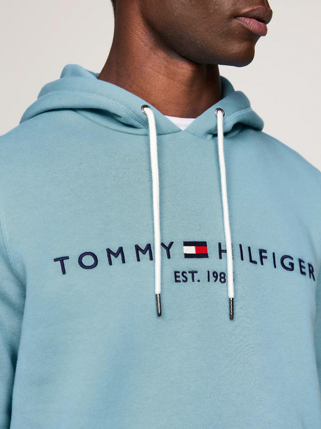 Sweat à capuche logo classique bleu homme - Tommy Hilfiger