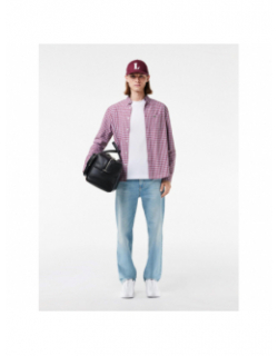 T-shirt uni logo blanc homme - Lacoste