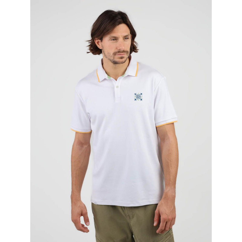 Polo manches courtes graphique nauri blanc homme - Oxbow