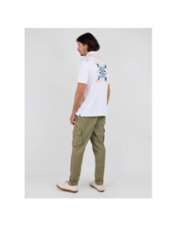 Polo manches courtes graphique nauri blanc homme - Oxbow