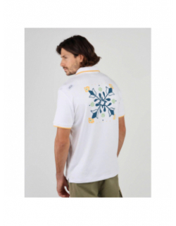 Polo manches courtes graphique nauri blanc homme - Oxbow