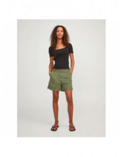 Short taille haute maddy kaki femme - Jjxx