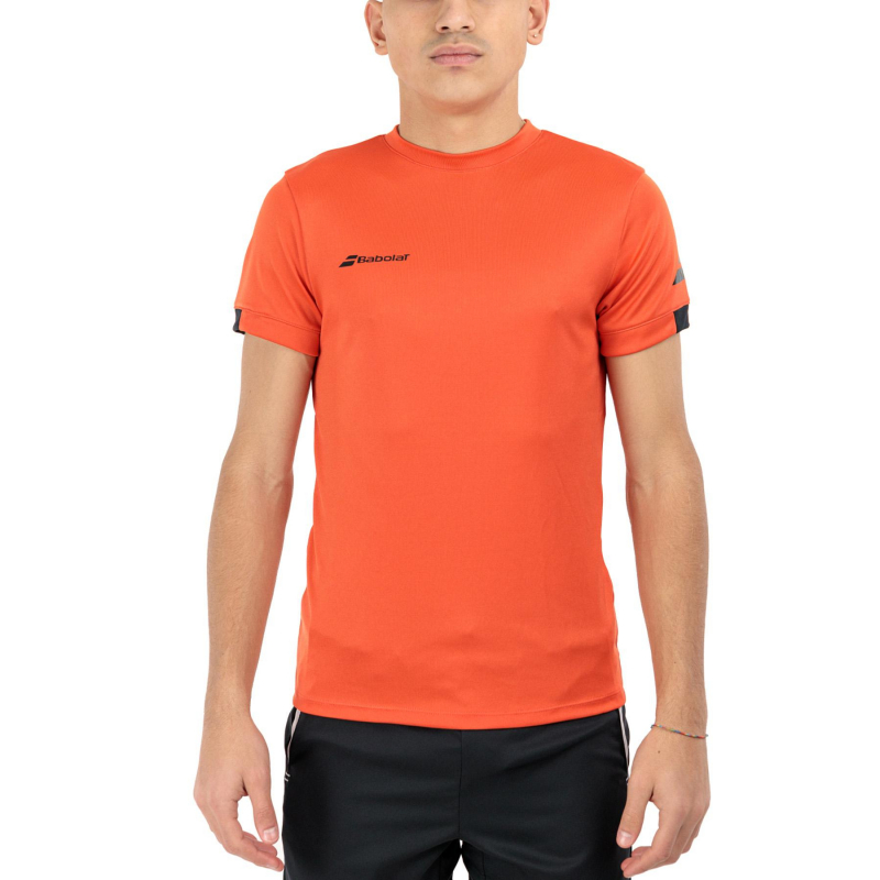T-shirt de tennis play crew neck rouge enfant - Babolat