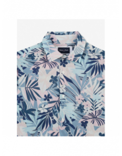 Chemise slim muss imprimé floral bleu homme - Eden Park