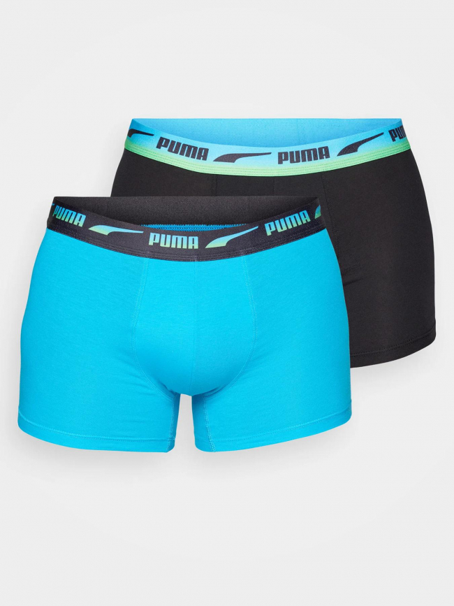 Pack 2 boxers gradient waistband noir et bleu - Puma
