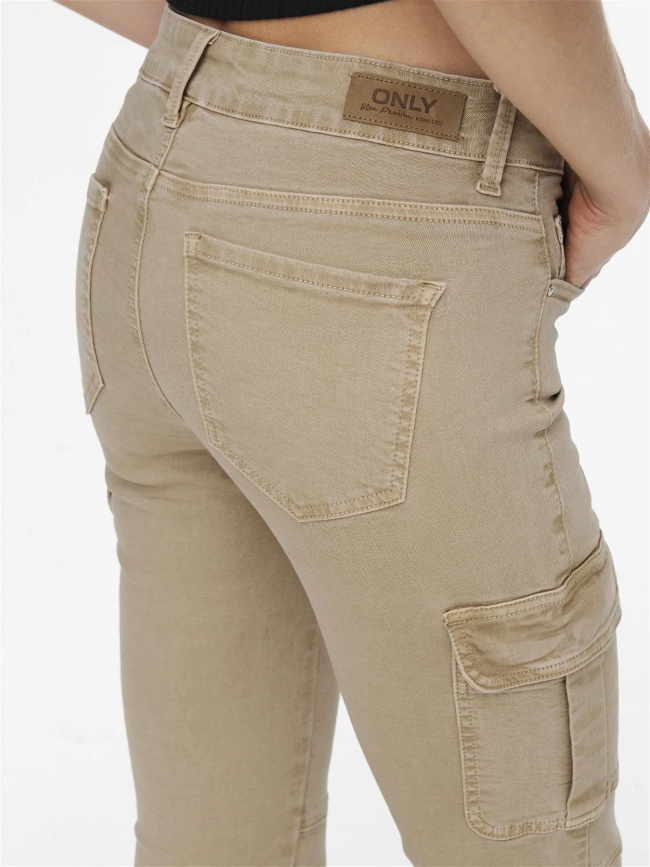 Pantalon cargo missouri regular beige femme - Only