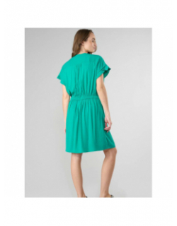 Robe col v joliboi vert femme - Le Temps Des Cerises