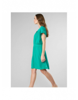 Robe col v joliboi vert femme - Le Temps Des Cerises