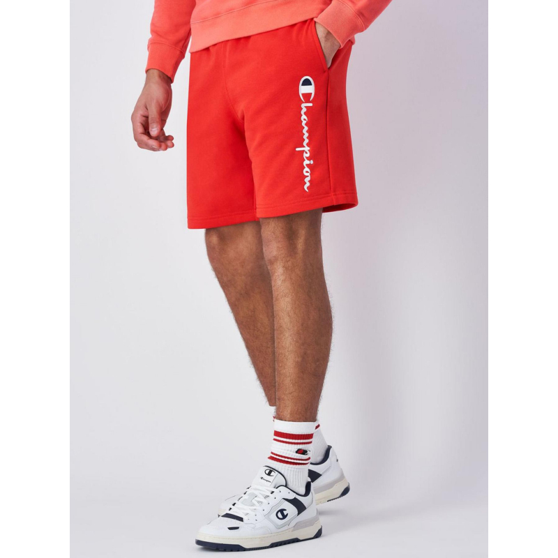 Short jogging logo brodé rouge homme - Champion
