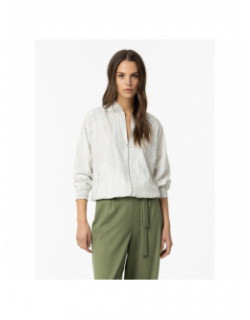 Veste bomber leesa bouleau blanc beige femme - Tiffosi