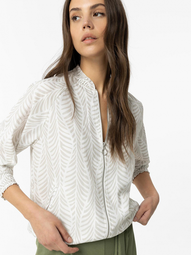 Veste bomber leesa bouleau blanc beige femme - Tiffosi