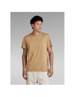 T-shirt base marron homme - G Star