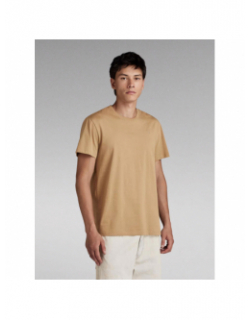 T-shirt base marron homme - G Star