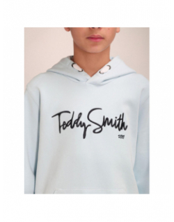 Sweat evry hoody bleu ciel garçon - Teddy Smith