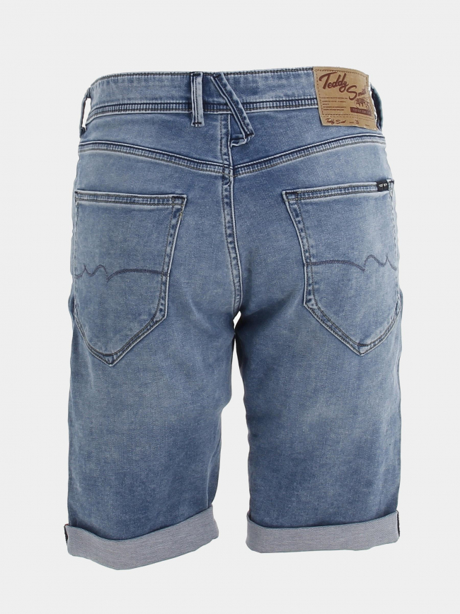 Short en jean scotty 3 regular bleu clair homme - Teddy Smith