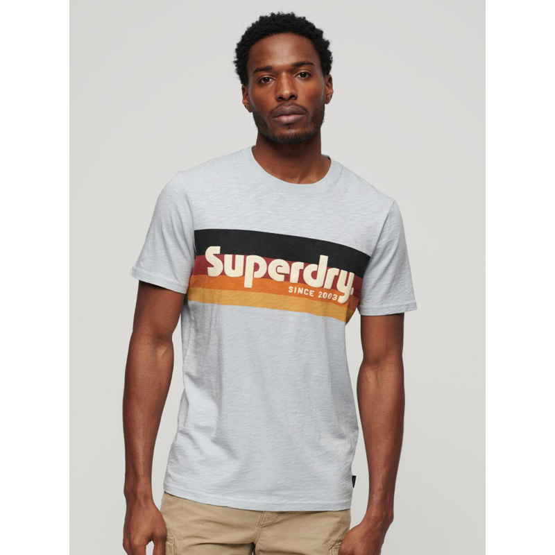 T-shirt Superdry The 5th Down Graphic Tee - Homme, Coupe Régulière, Imprimé