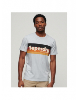 T-shirt classique rayure logo cali homme - Superdry