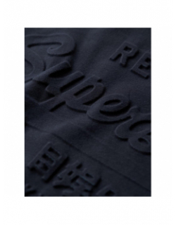 T-shirt vintage logo relief bleu marine homme - Superdry