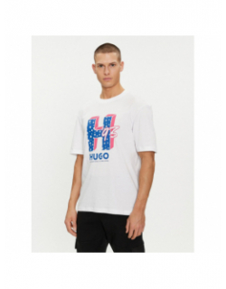 T-shirt nentryle blanc homme - Hugo