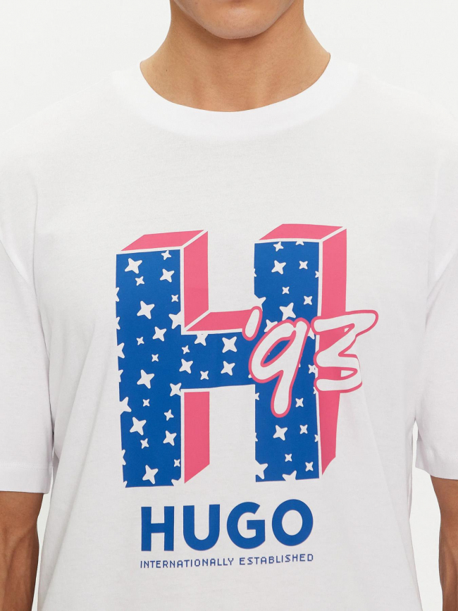 T-shirt nentryle blanc homme - Hugo