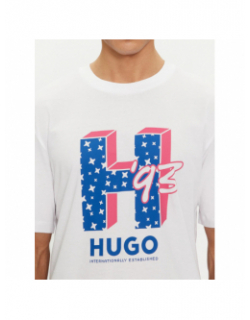 T-shirt nentryle blanc homme - Hugo