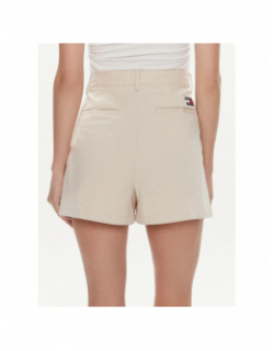 Short claire pleate beige femme - Tommy Jeans