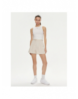 Short claire pleate beige femme - Tommy Jeans