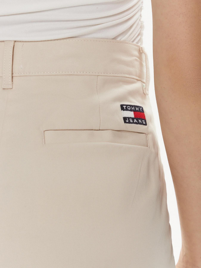 Short claire pleate beige femme - Tommy Jeans