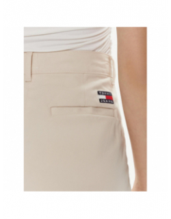 Short claire pleate beige femme - Tommy Jeans