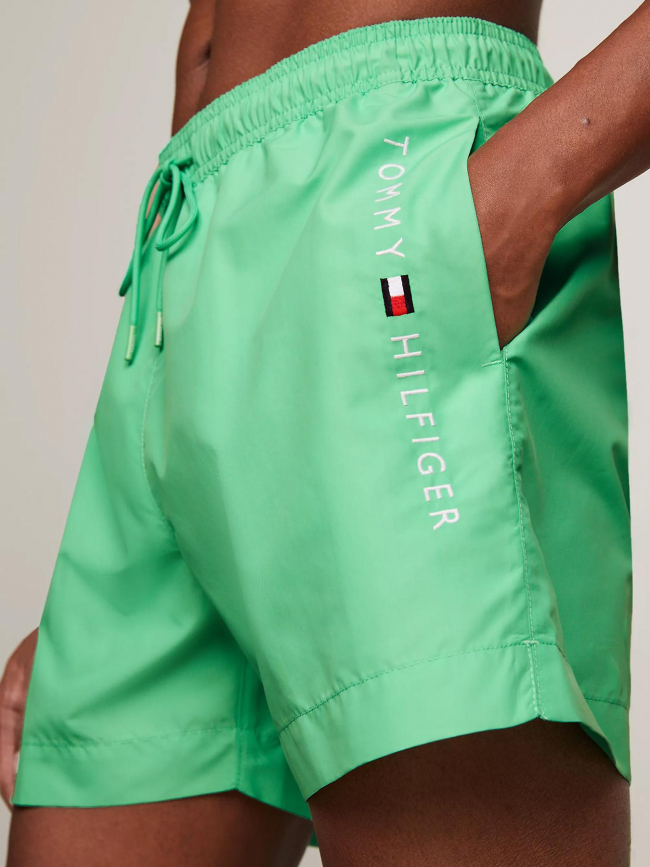 Short de bain medium logo vert homme - Tommy Hilfiger