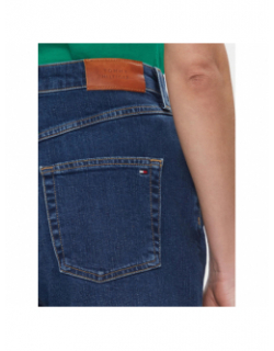 Short en jean denim droit bleu foncé femme - Tommy Hilfiger