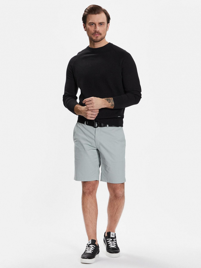 Short avec ceinture modern twill bleu homme - Calvin Klein