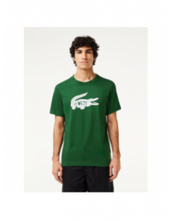 T-shirt imprimé logo vert homme - Lacoste