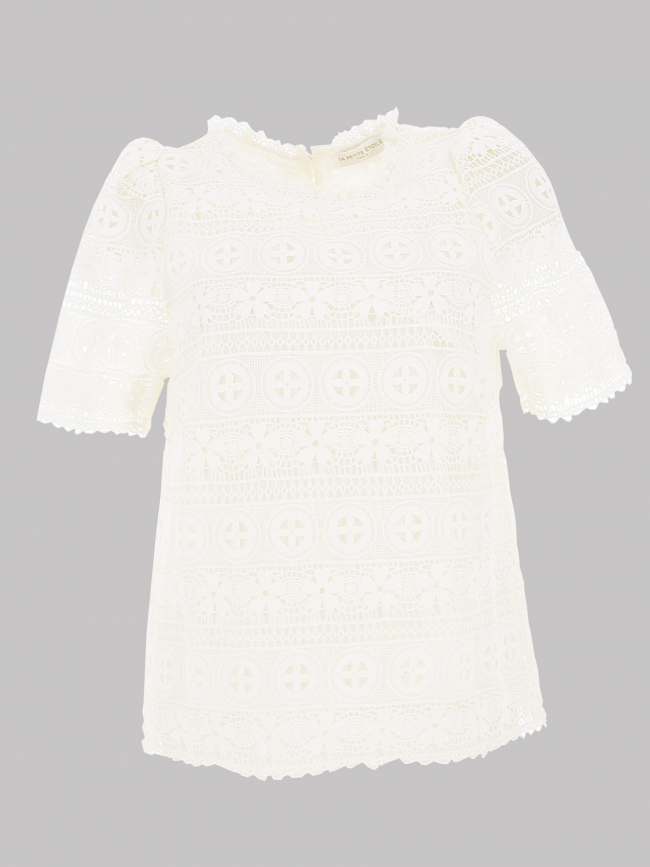 T-shirt en dentelle tilie blanc femme - La Petite Etoile