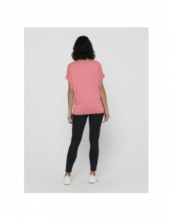 T-shirt uni moster rose femme - Only