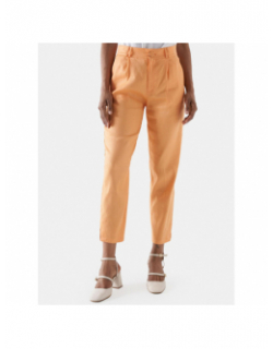 Pantalon fluide en lin orange femme - Salsa