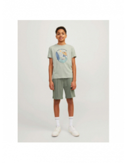 T-shirt zion crew neck vert garçon - Jack & Jones