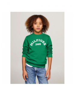 Sweatshirt logo 1985 vert garçon - Tommy Hilfiger