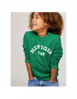Sweatshirt logo 1985 vert garçon - Tommy Hilfiger