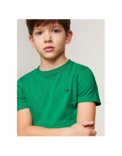 T-shirt uni essential vert garçon - Tommy Hilfiger