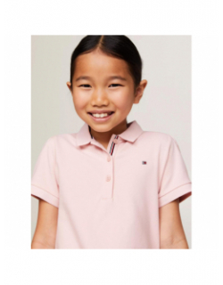 Robe polo uni flag rose fille - Tommy Hilfiger