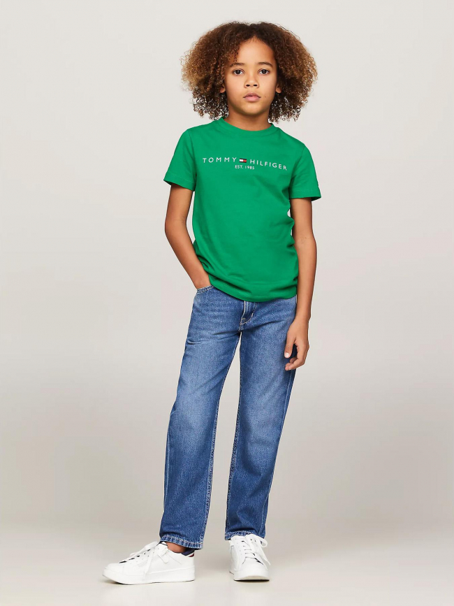 T-shirt logo classique vert garçon - Tommy Hilfiger