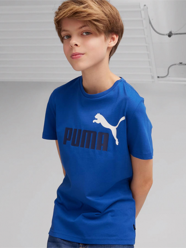T-shirt essential logo bleu garçon - Puma