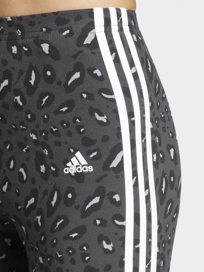 Legging de sport leopard 3s gris femme - Adidas