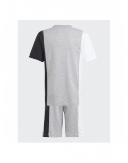 Ensemble t-shirt short gris noir blanc garçon - Adidas